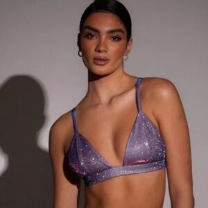 SLA The Label Purple Astrid Bralette Top